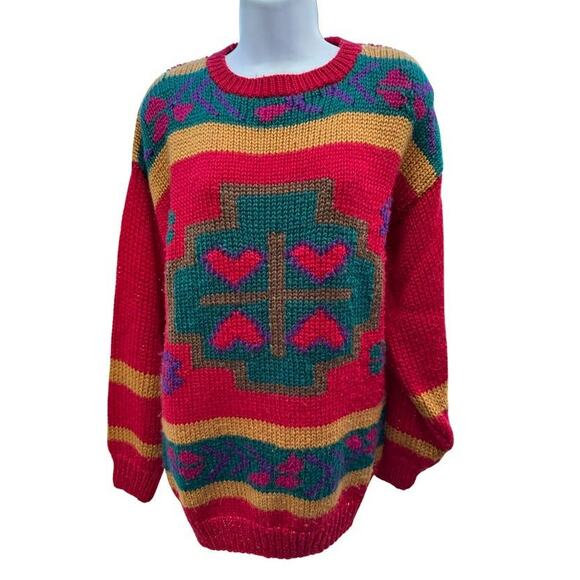80s Oversized Heart Sweater from LSA, Medium - Picture 1 of 5